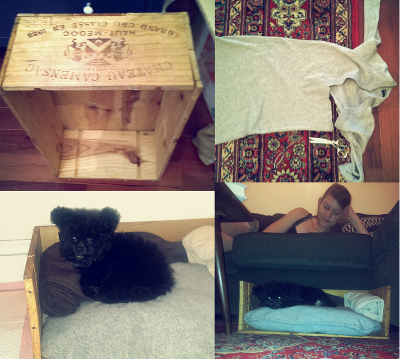 DIY Wine create dog bed