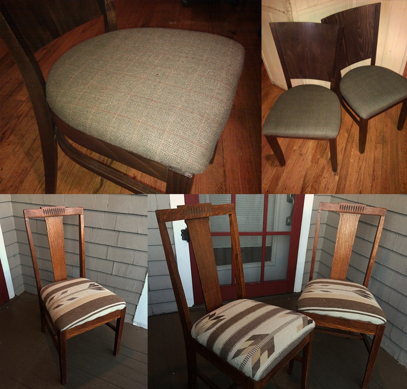 Reupholstered chairs