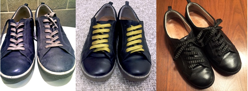 dying brown shoes black